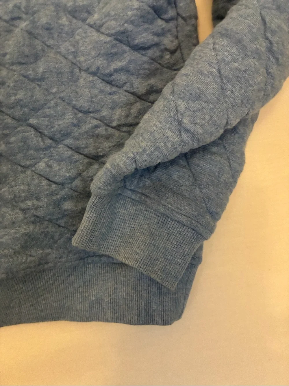 Vineyard Vines Navy Quilted Pullover with Light Blue Lining and Red Trim